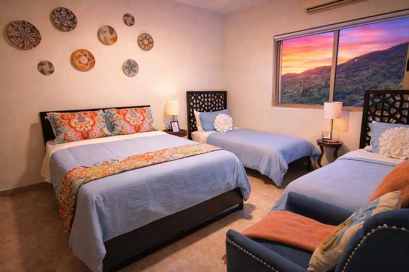 Family suite bedroom at Casa de Corona, a family-friendly vacation rental in Cabo San Lucas, Mexico